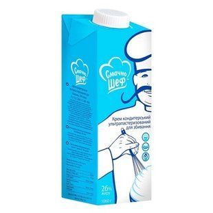 Вершки Смачно Шеф 26% 1л 25249 фото