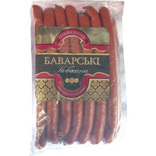 Ковбаски Ольв Баварські н\к 1с Газ ~800г 36692 фото