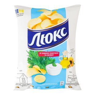 Чiпси Люкс Сметана Зелень 105г 13433 фото