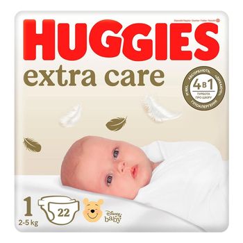 Підгузки HUGGIES Extra Care 1. 22*8 97328 фото