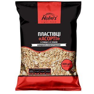 Пластівці Holm's 3 злаки 400гр 21861 фото