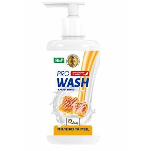 Мило рідке PRO WASH Молоко-мед 15*470мл 99052 фото