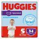 Трусики HUGGIES 5 д/хлоп 12-17кг 34шт 97340 фото