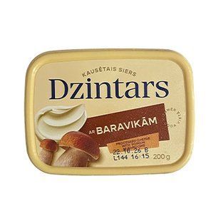 ПлавленийСир Dzintars Білий Гриб 200г 24423 фото