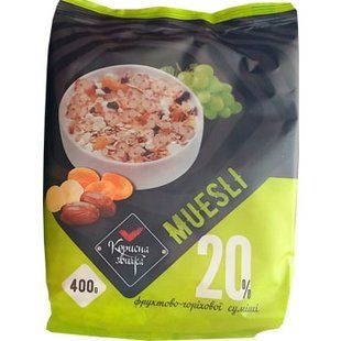 Мюслі Кор.Звичка 20% Салат 400г 42848 фото
