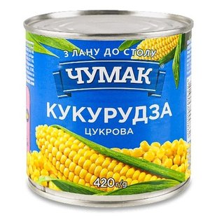 Кукурудза ж/б ЧУМАК 12*420Г 50739 фото