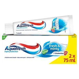 Зубна паста AQUAFRESH освіжаюча м'ята 2*75мл 26262 фото