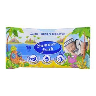 Серветки вологі SUMMER FRESH 15шт 24310 фото