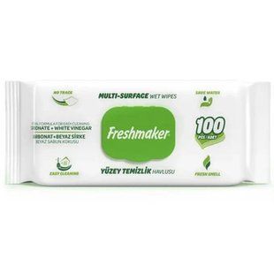 Серветки вологі FRESHMAKER Green 100шт 95700 фото