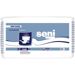 Підгузки д/дорослих SENI BASIC L (3) 100-150 4*30шт 63792 фото