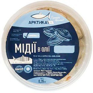 Морепродукт Мідії в олії 350г Арктика 45385 фото