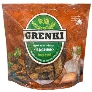 СУХАРИКИ-ГРІНКИ ЧАСНИК 130г 33944 фото