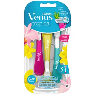 Станки д/гоління жін GILLETTE Venus 3 Tropical 3шт 99780 фото