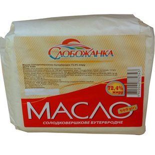 Масло Слобожанске 80 % 500г 38574 фото