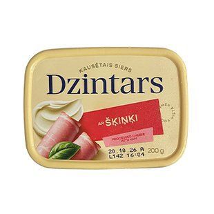 ПлавленийСир Dzintars з Шинкою 200г 24451 фото
