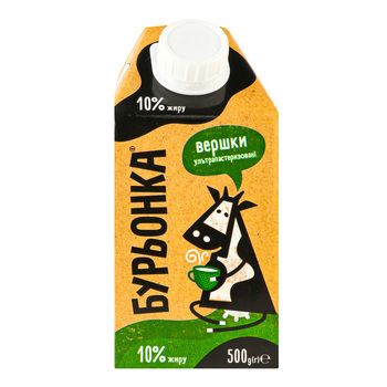 Вершки 10% Бурьонка 18*500г 28518 фото