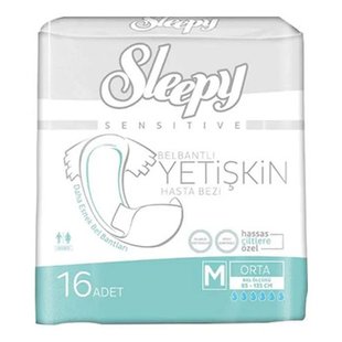 Підгузки д/дорослих SLEEPY Sensetive M 85-125 6*16шт 10040 фото