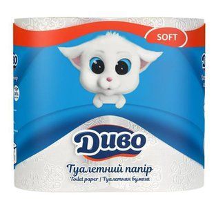 Туалетний папір ДИВО SOFT 2шар 4шт 26473 фото
