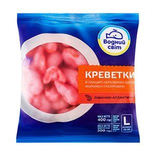 Морепродукт Креветка 70\90 400г Фас ВоднийСвіт Морож 25421 фото