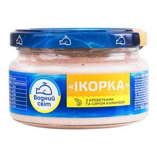 Паста Рибна ВодСвіт Ікорка з Сиром Камамберт 160г 13356 фото