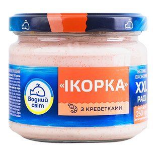 Паста Рибна Ікорка 250 з Креветками ВоднийСвіт 20732 фото