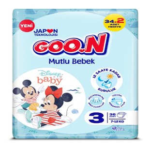 Пізгузки GOON Multu Bebek 3*34+2шт 99731 фото