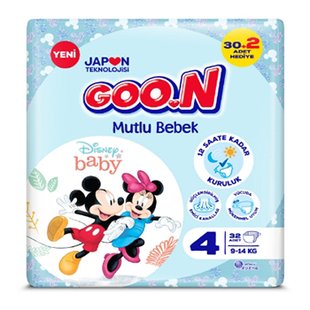 Пізгузки GOON Multu Bebek 4*30+2шт 99732 фото