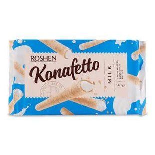 Трубочки Konafetto Молочні 140г РОШЕН 18082 фото