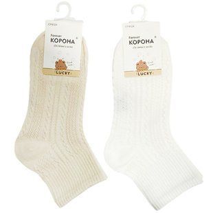 Шкарпетки дитячі Корона дівчинка 4024 рубчик сітка 10-12р 10пар 23441 фото