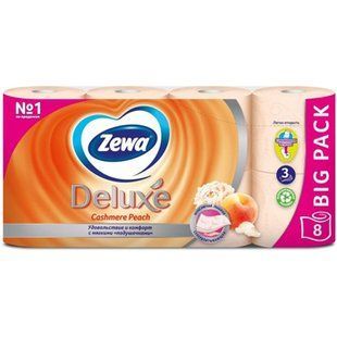 Туалетний папір Zewa Deluxe Персик 3ш 8шт 26046 фото