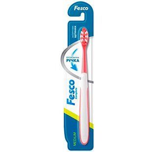Зубна щітка Fesco Medium Complete червона 1 шт 26337 фото
