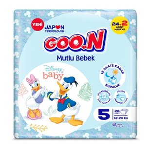 Пізгузки GOON Multu Bebek 5*24+2шт 99733 фото