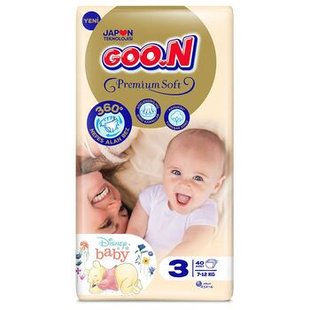 Підгузки GOON Premium Soft 3*40шт 99728 фото