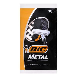 Станки д/гоління чол BIC METAL 20*10шт 1ЛЕЗА 98362 фото