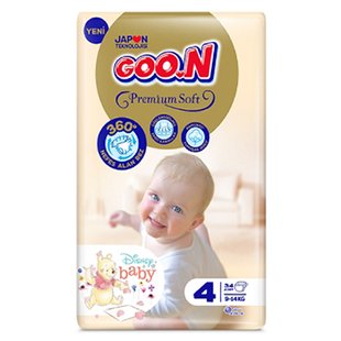 Підгузки GOON Premium Soft 4*34шт 99729 фото