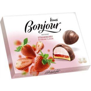 Цукерки Коробка Десерт Бонжур Полуниця 348г 25148 фото