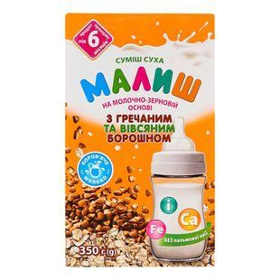 Суміш Малиш Греч-Вівсяне Борошно 350г 96601 фото