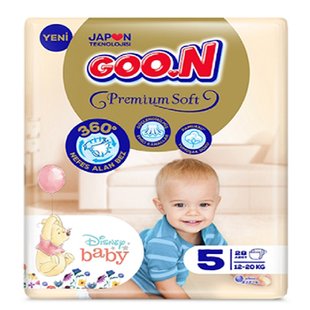 Підгузки GOON Premium Soft 5*28шт 99730 фото