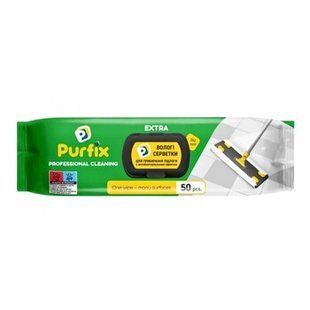 Серветки вологі д/підлогиPurfix Extra 50шт 24053 фото
