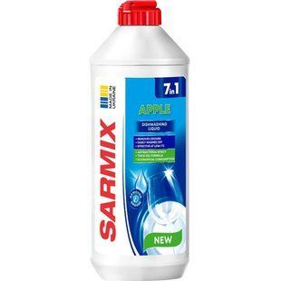 Засіб д/миття посуду SARMIX Яблуко 500мл 22172 фото