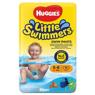 Підгузки HUGGIES LITTLE SWIMMER 5-6 8*11шт 99901 фото