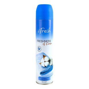 Освіжувач повітря IFRESH Freshness of linen 300мл 21302 фото