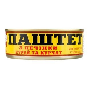 Паштет з/б Онісс Печінка Курей та курчат 240г 12438 фото