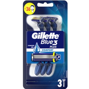 Станки д/гоління чол GILLETTE Blue 3 Comfort 3шт 99777 фото