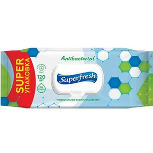 Серв вологі SUPERFRESH Антибак 9*120шт 44656 фото