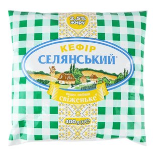 Кефир Селянський П/Е 2.5% 20*400г 34250 фото