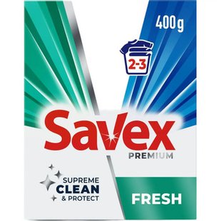 Порошок SAVEX д/ручн прання Fresh 2в1 22*400г 98069 фото