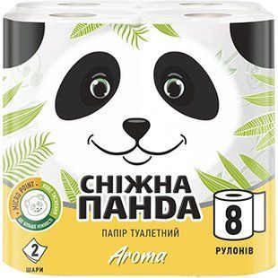 Туалетний папір СНІЖНА ПАНДА Арома 2шари 8шт 97816 фото