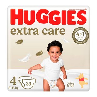 Підгузки HUGGIES Extra Care 4. 33*2 97332 фото