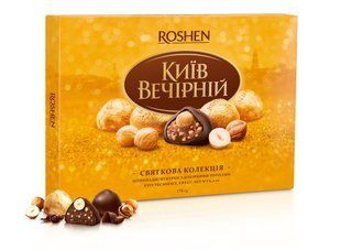 Цукерки Коробка Рошен Вечірній Київ 176г 16892 фото